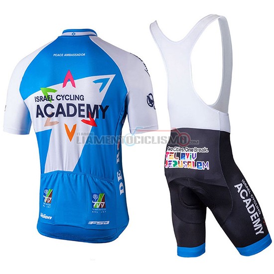 Abbigliamento Ciclismo Israel Cycling Academy Manica Corta 2018 Bianco e Blu